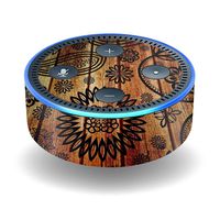 MightySkins Skin Compatible with Amazon Echo Dot (2nd Gen) - Wooden Floral | Protective, Durable, and Unique Vinyl Decal wrap Cover | Easy to Apply, Remove, and Change Styles | Made in The USA