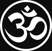 ANGDEST Yoga OM AUM (White) (Set of 2) Premium Waterproof Vinyl Decal Stickers for Laptop Phone Accessory Helmet Car Window Bumper Mug Tuber Cup Door Wall Decoration