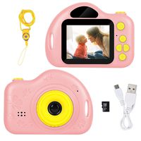 LOXROZ Kids Digital Camera, Rechargeable Cameras Camcorder for Boys and Girls (New Version) Christmas New Year Birthday Festival Gift (Pink)