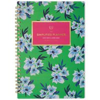 Simplified 2019-2020 Academic Year Weekly & Monthly Planner, Small, 5-1/2" x 8-1/2", Green Floral (EL204-200A)