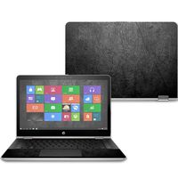 Mightyskins Skin Compatible with Hp Pavilion X360 14" (2017) - Black Leather | Protective, Durable, and Unique Vinyl Decal Wrap Cover | Easy to Apply, Remove, and Change Styles | Made in The USA