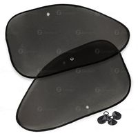 Zone Tech Mesh Side Window Sun Shades - 2-Piece Premium Quality Car Pop-Up Mesh Side Window Sunshade