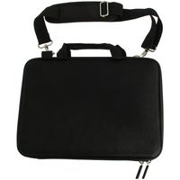 iGadgitz Black EVA Hard Cover Carry Case with Hand Strap & Detachable Shoulder Strap for Asus Vivo Tab TF810C (with Keyboard) & HP Envy x2 11-g030ea 11-g000ea Tablets