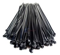 11" Inch Nylon Cable Zip Ties 50 Lbs Tensile Strength Heavy Duty (Black, 2000 Pack)