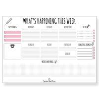 CUPCAKES & KISSES Desk Pad Calendar for Writing I Paper I Tear-Off Sheets I for Dates & Notes I Daily Planner & Weekly Overview I to-Do List I 2019
