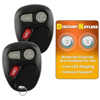 Discount Keyless Replacement Key Fob Car Entry Remote For Sierra Yukon Tahoe Silverado Suburban KOBLEAR1XT, 15042968 (2 Pack)