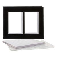U.S. Art Supply 11X14 Black Multi-Window Photo Mat Board Set - Mats, Backboard & Clear Bags - 10 Sets