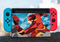 Comic Book Hero Polygon Design Vinyl Decal Sticker Skin by egeek amz for Nintendo Switch Dock