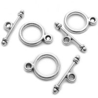Heather's cf 130 Set Toggle Jewelry Clasps Necklace Toggle Clasp Silver Toggle Clasps for Jewelry Making