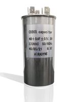 CBB65 Motor Run Capacitor, 40+5 uF +5%, 370VAC, 50/60Hz, 40/85/21, RU CSA VDE CE Certified