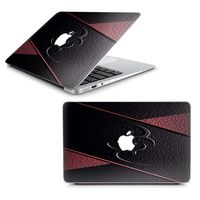 Skin Decal for MacBook Air 13" inch A1369 A1466 Laptop Vinyl Wrap/Black Red Leather Hindu Om like Symbol