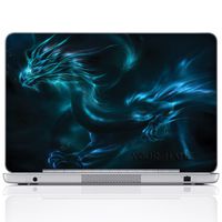Meffort Inc Personalized Laptop Notebook Notebook Skin Sticker Cover Art Decal, Customize Your Name (13 Inch, Blue Dragon)