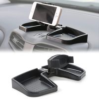 JeCar Dash Cell Phone Holder with Storage Tray for Jeep Renegade, Phone Bracket Organizer for 2015 2016 2017 2018 2019 Jeep Renegade, Black