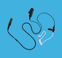 Earpiece PTT Compatible With Motorola Two Way Radio DP2400 XPR3300 Acoustic Air Tube 2 Wire