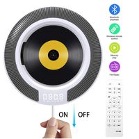 Portable CD Player with Bluetooth, Wall Mountable CD Music Player Home Audio Boombox with Remote Control FM Radio Built-in HiFi Speakers, MP3 Headphone Jack AUX Input Output (White)