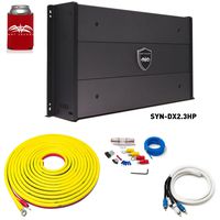 Wet Sounds SYN-DX-2.3HP SYN-DX Series Marine Amplifier & Stinger 7-Meter 4-Gauge Amplifier Wiring Kit w/RCAs