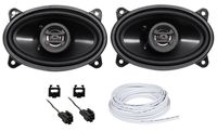Hifonics 4x6" Front Factory Speaker+Harness For 1997-2002 Jeep Wrangler Tj