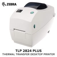 Zebra - TLP2824 Plus Thermal Transfer Desktop Printer for Labels, Receipts, Barcodes, Tags, and Wrist Bands - Print Width of 2 in - USB and Ethernet Port Connectivity