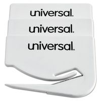 Universal Letter Slitter Hand Letter Opener w/Concealed Blade, 2 1/2", White, Pack of 9