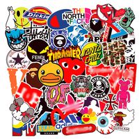 Brand Stickers 100PCS for Water Bottles,Fashion Cool Aesthetic Hypebeast Stickers,Laptops Sticker,Waterproof Vinyl Decal Sticker for Phone, Computer,Cars, Bicycles, Mac Book, PS4, Xbox ONE