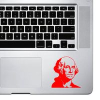 StickAny Palm Series George Washington Sticker for MacBook Pro, Chromebook, and Laptops (Red)