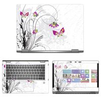decalrus - Protective Decal Butterfly Skin Sticker for HP EliteBook X360 1030 G2 (13.3" Screen) case Cover wrap HPelitebk1030g2-33