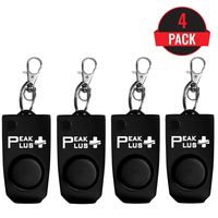 Personal Alarms for Women [4 Pack] 130 dB Personal Safety Alarm Keychain with Hidden Off Panic Button, Safety Whistle for Women, Elderly, Children or Emergency by PeakPlus