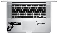 Gun and Bullet Symbol Keypad Iphone Ipad Macbook Decal Skin Sticker Laptop