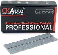 CKAuto 1/4oz, 0.25oz, Grey, Adhesive Stick on Wheel Weights, EasyPeel Type. Cars, Trucks, SUVs, Motorcycles, Low Profile, 60 oz/Box, U.S. OEM Quality, (240pcs)