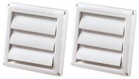 2-PACK of DEFLECTO HS4W/18 Supurr-vent Replacement Vent Hood (4Inch) - White