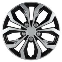 Pilot Automotive WH553-14S-BS Spyder/Black & Silver 14 Inch Hub Cap, 4 Pack