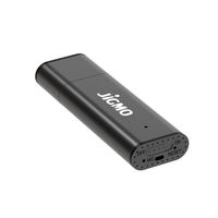 Voice Recorder by JiGMO 8GB USB (Gray) Digital Voice Activated Recording Device - 48 Hrs Storage Capacity - 384 kbps - Built-in Microphone - with Ebook - for Lectures