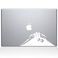 The Decal Guru Hiding Monster MacBook Decal Vinyl Sticker - 15" MacBook Pro (2016 & Newer) - White (1085-MAC-15X-W)
