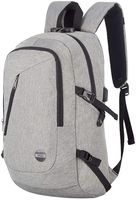 Laptop Backpack, Travel Computer Bag for Women & Men, Anti Theft Water Resistant College School Bookbag, Slim Business Backpack w/USB Charging Port Fits Under 17" Laptop & Notebook by PYNS (Grey)