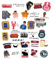 Friends Tv Show Sticker Pack, for Laptop Phone Luggage Computer Mug Notebook Home Wall Snowboard MacBook [Non-Reflective, Waterproof, Sunproof] [34pcs]