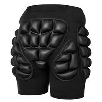Soared 3D Protection Hip Butt EVA Paded Short Pants Protective Gear Guard Impact Pad Ski Ice Skating Snowboard Black 2.5cm EVA Thicken Padding