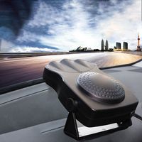 Ferryone Portable Car Heater, 30 Seconds Fast Heating Quickly Defrosts Defogger 12V 150W Auto Ceramic Heater Cooling Fan 3-Outlet(Black)