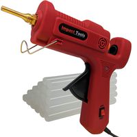 Hot Glue Gun Full Size (Not Mini) Dual Power High Temp Heavy Duty 60 & 100 Watt 1.5 Inch Anti Drip Nozzle and 12 Premium Hot Melt Adhesive Glue Sticks (5")