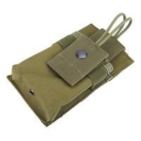 Alomejor 1Pc Walkie Talkie Bag Pouch Portable Radio Holder Case Multi-Function Pouch Case Holder for GPS Phone Two Way Radio Walkie Talkie(Army Green)