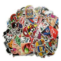 100 Pieces Waterproof Vinyl Stickers for Personalize Laptop, Car, Helmet, Skateboard, Luggage Graffiti Decals (F - section)