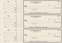 General Manual Business Checks, 3 to a Page Tan Marble Multipurpose Checks, 250 Single Checks