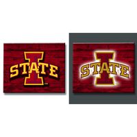 Team Sports America Iowa State Cyclones LED Metal Wall Art