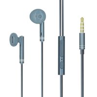 SINYONG Earphones, Wired Earbud in-Ear Headphones Built-in Microphone and Volume Control Compatible with Smartphone, MP4 Player, Tablet and All 3.5mm Audio Device - Navy Blue