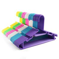 Tosnail 60 Pack Plastic Children's Hangers Baby Hangers Kids Hangers Toddler's Hangers - Assorted 6 Colors
