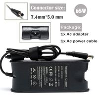 65W 19.5V 3.34A Laptop Ac Adapter Charger for Dell Latitude3330 3440 3340 3540 3450;E6420 E6430 E6520 E6530 E6540 E7240 E7250 E7440; Inspiron 15 3521 3520 3537 5521 15R 7520 Power Supply Cord Plug