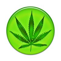 2X Sticker Set - Marijuana Pot Leaf - for Phone Grip Stent Cell Phones Tablets (Stickers Only)