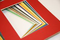 Pack of 50 MIXED COLORS 8x10 Picture Mats Mattes Matting for 5x7 Photo + Backing + Bags