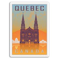 2 x 10cm Quebec Canada Vinyl Stickers Laptop Travel Sticker Canadian Gift #19017 (10cm Tall)