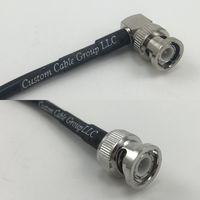 1 foot RG400 Low Loss BNC MALE ANGLE to BNC MALE Pigtail Jumper RF coaxial cable 50ohm High Quality Quick USA Shipping