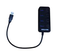 Jateco 4 Port USB 3.0 Data Hub for MacBook, Mac Pro/Mini, iMac, Surface Pro, XPS, Notebook PC, USB Flash Drives, Mobile HDD, and More with Individual Power Switches and LEDs